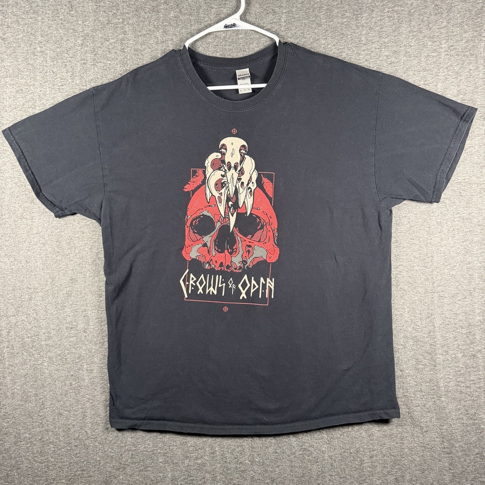 Crows of Odin Red Skull Shawn Knight Band T Shirt XL Evansville IN Doom Metal